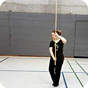 Tai Chi blog Qialance: Angelika Fritz practicing Tai Chi Stick