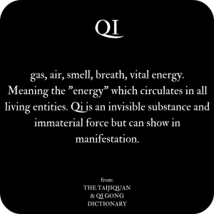 Definition of Qi from The Taijiquan & Qi Gong Dictionary