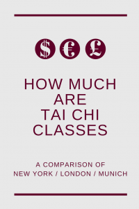 how much are Tai Chi classes NYC, London, Munich