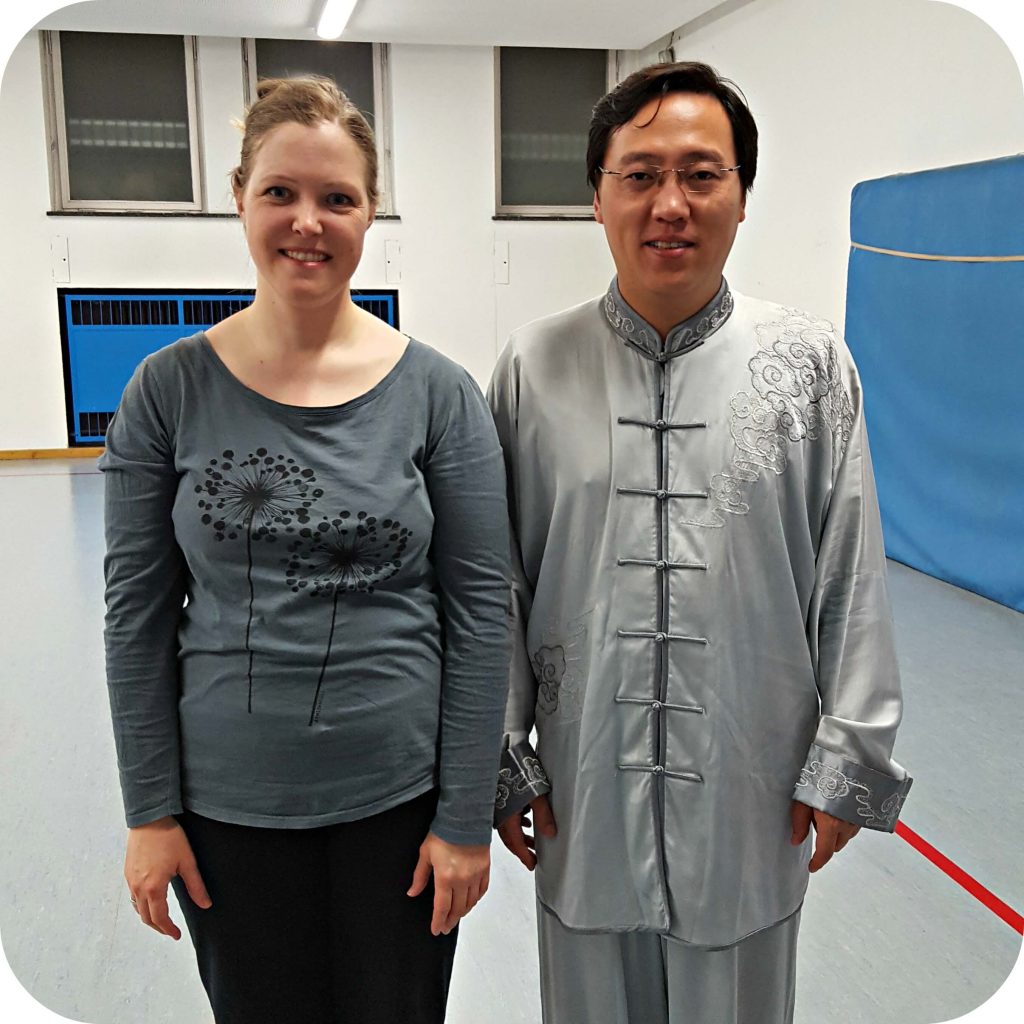 Qialance blogger Angelika Fritz with Chen Bin at a Chen style Taijiquan workshop