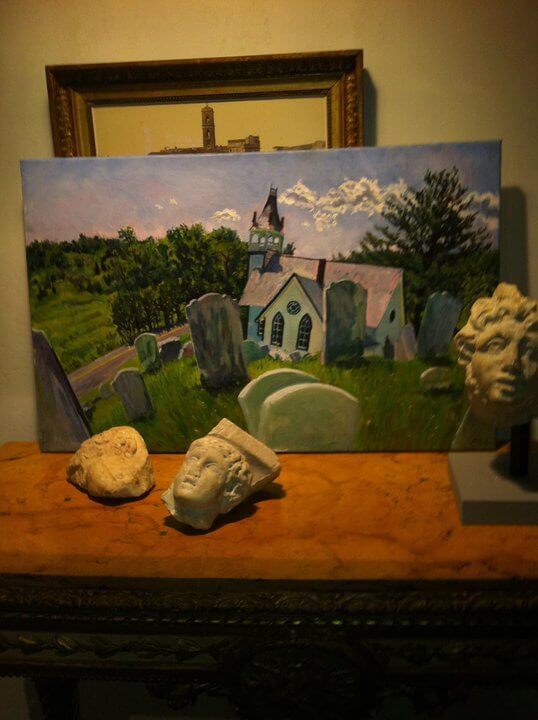 Marilyn Cooper painting: Cemetary at Kemmertown