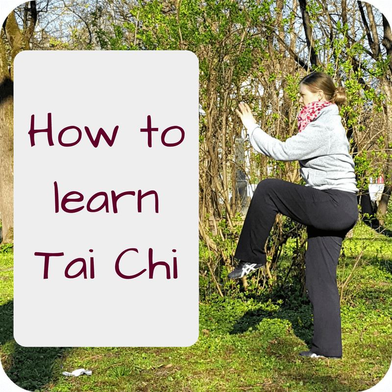 how to learn Tai Chi - Angelika showing a Tai Chi move