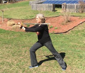 Jamee Culbertson with Tai Chi sword