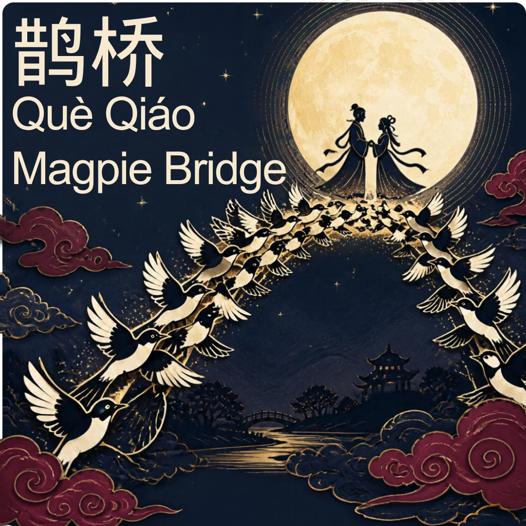 Magpie Bridge (Què Qiáo) legend (picture is AI generated)